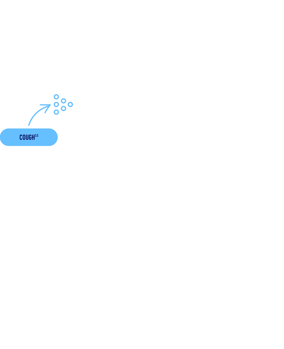 Illustration of respiratory track showing points where RSV infection symptoms could occur.